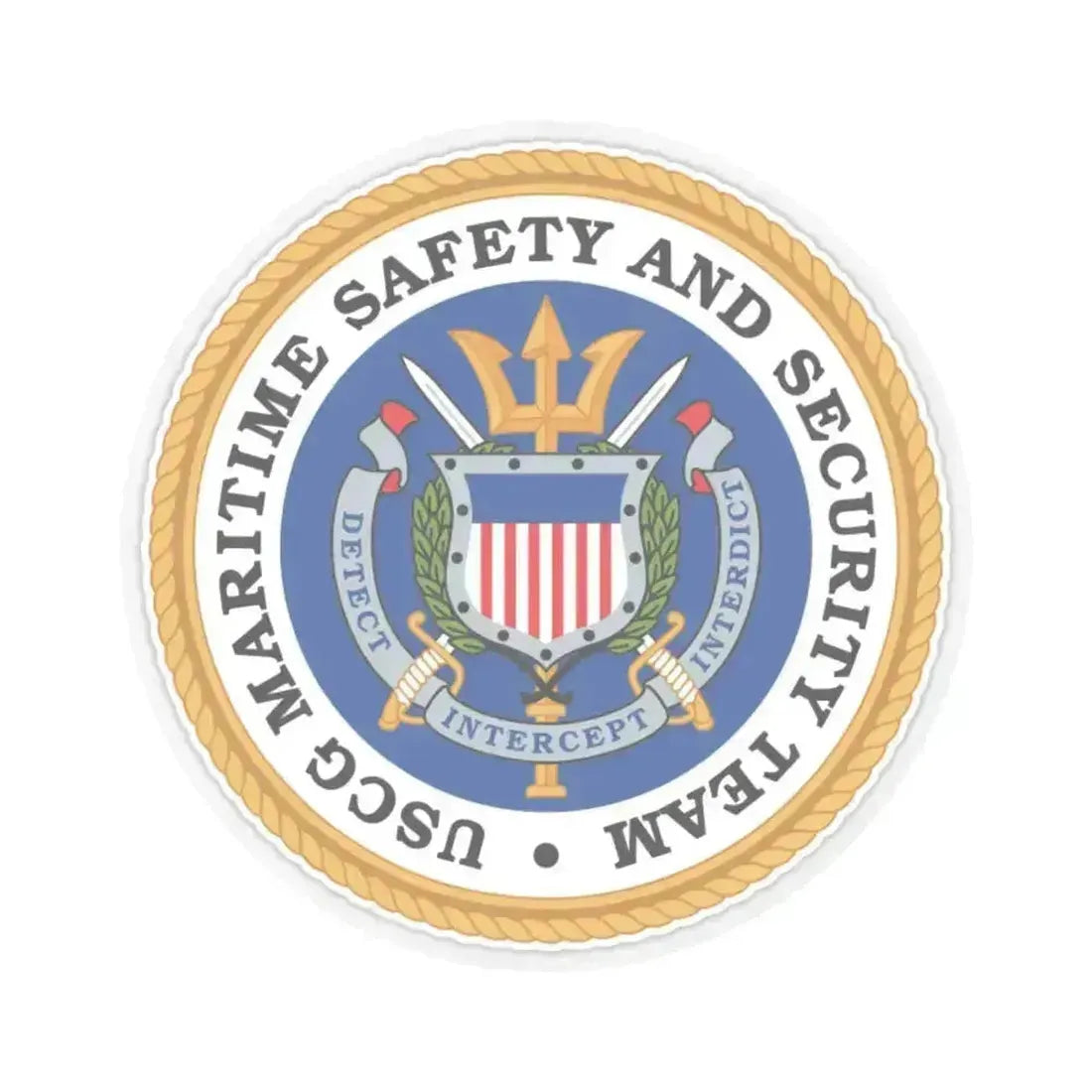 CG Maritime Safety & Security Team (U.S. Coast Guard) STICKER Vinyl Kiss-Cut Decal 6 Inch Transparent - The Sticker Space