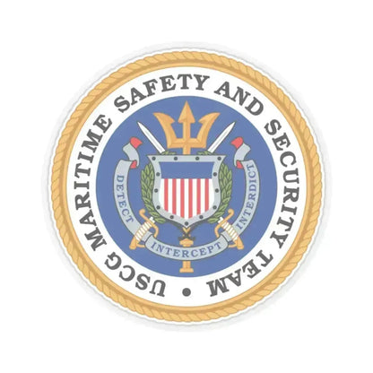 CG Maritime Safety & Security Team (U.S. Coast Guard) STICKER Vinyl Kiss-Cut Decal 6 Inch Transparent - The Sticker Space