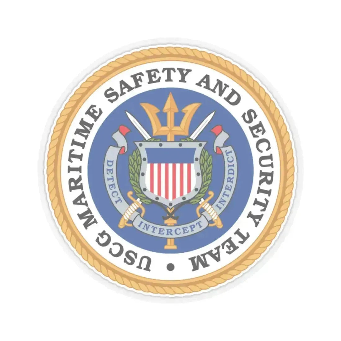 CG Maritime Safety & Security Team (U.S. Coast Guard) STICKER Vinyl Kiss-Cut Decal 6 Inch Transparent - The Sticker Space