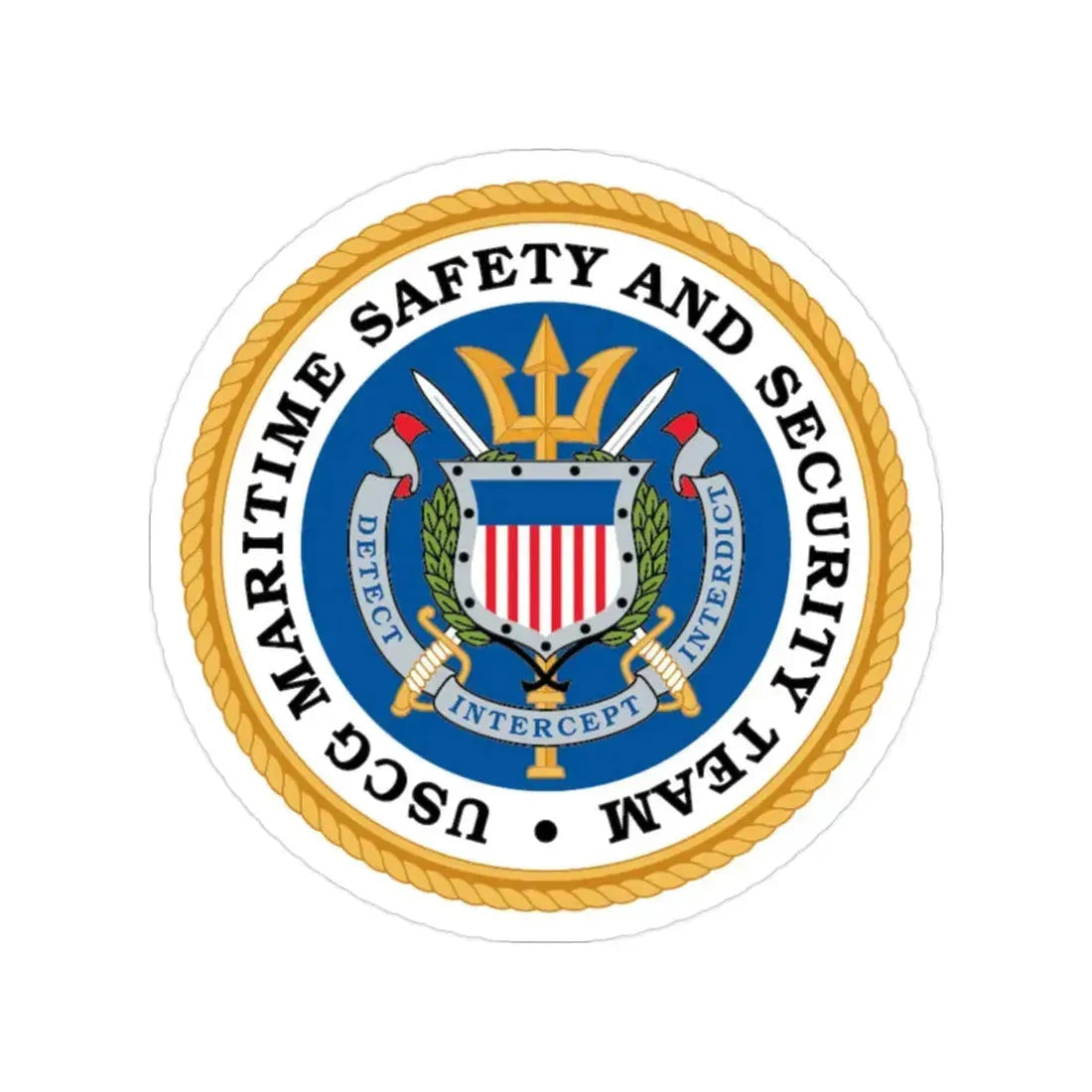 CG Maritime Safety & Security Team (U.S. Coast Guard) Transparent STICKER Die-Cut Vinyl Decal 2 Inch - The Sticker Space