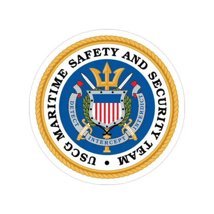 CG Maritime Safety & Security Team (U.S. Coast Guard) Transparent STICKER Die-Cut Vinyl Decal 2 Inch - The Sticker Space