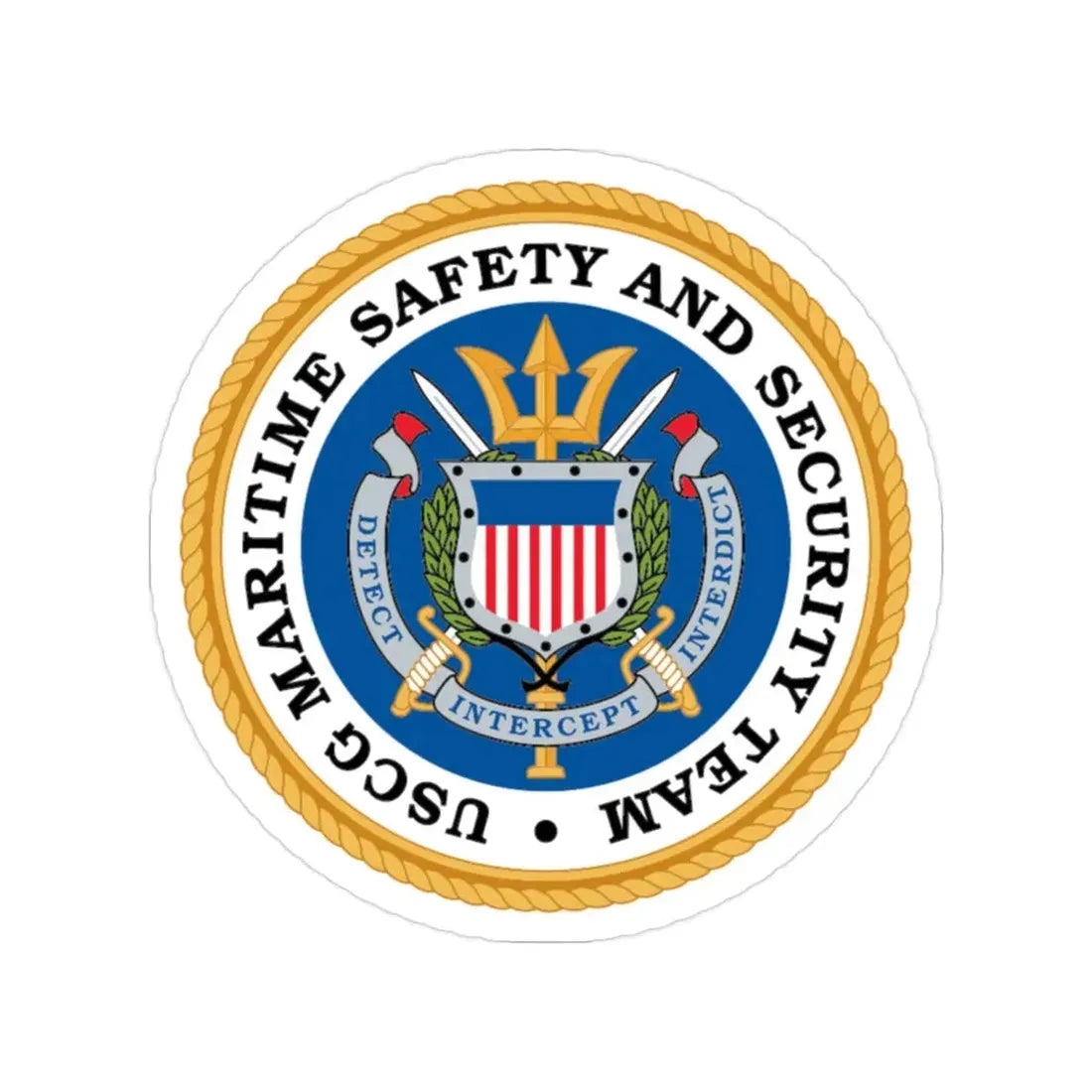CG Maritime Safety & Security Team (U.S. Coast Guard) Transparent STICKER Die-Cut Vinyl Decal 2 Inch - The Sticker Space