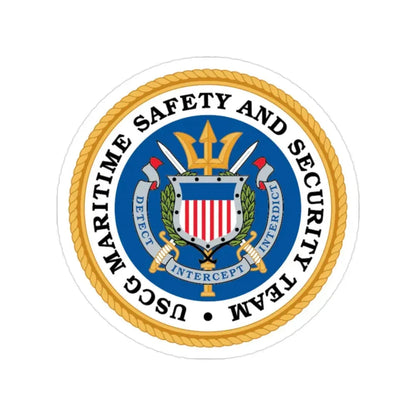 CG Maritime Safety & Security Team (U.S. Coast Guard) Transparent STICKER Die-Cut Vinyl Decal 2 Inch - The Sticker Space