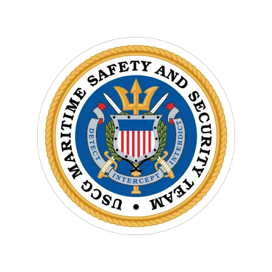 CG Maritime Safety & Security Team (U.S. Coast Guard) Transparent STICKER Die-Cut Vinyl Decal 3 Inch - The Sticker Space