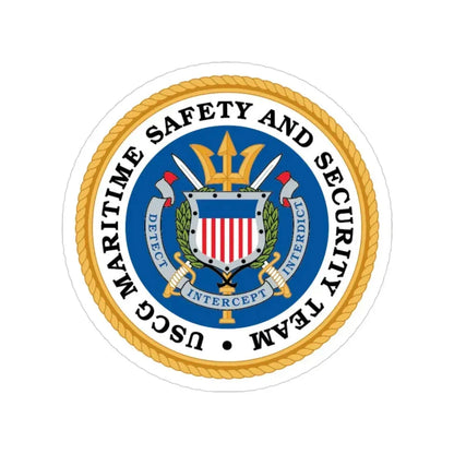 CG Maritime Safety & Security Team (U.S. Coast Guard) Transparent STICKER Die-Cut Vinyl Decal 3 Inch - The Sticker Space
