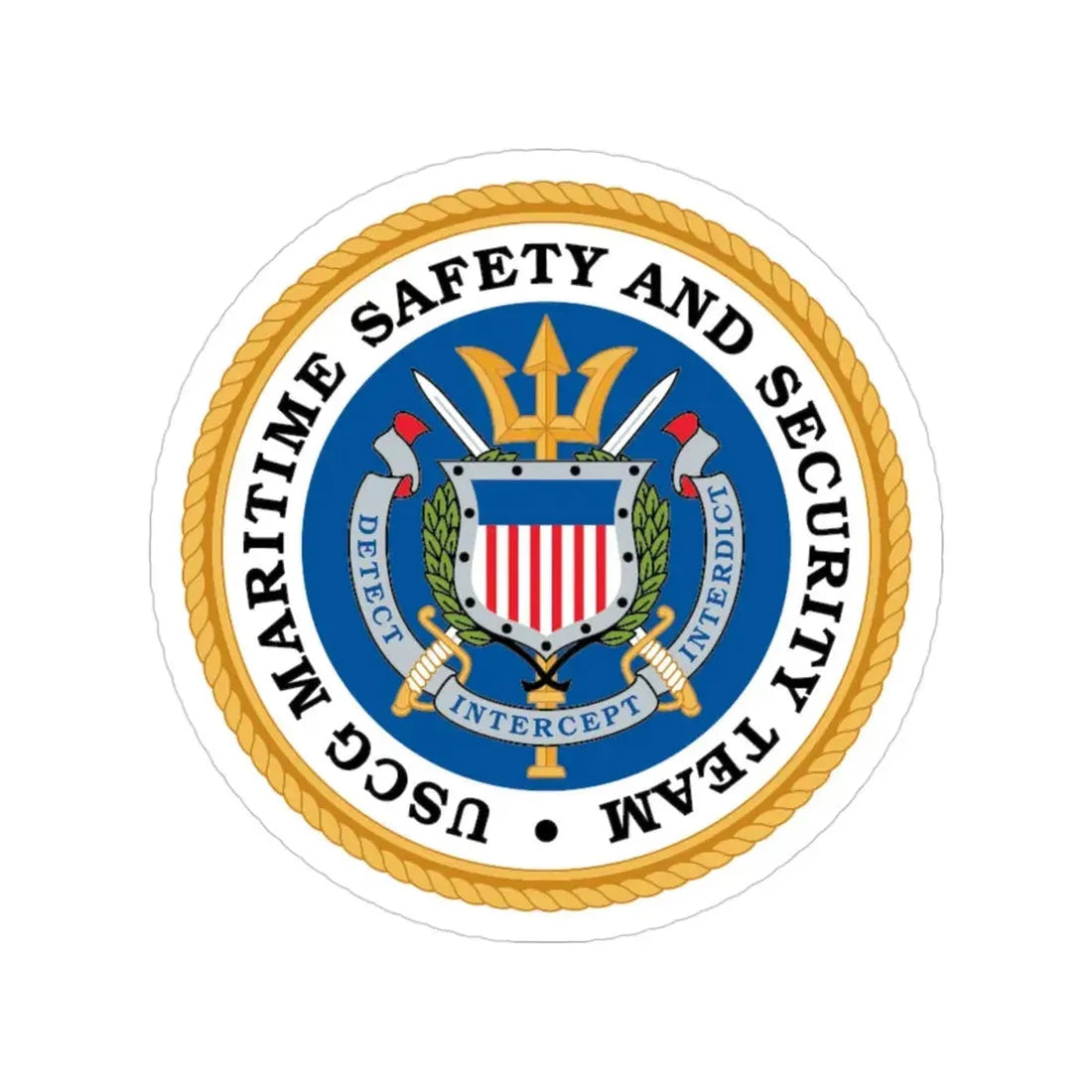 CG Maritime Safety & Security Team (U.S. Coast Guard) Transparent STICKER Die-Cut Vinyl Decal 3 Inch - The Sticker Space
