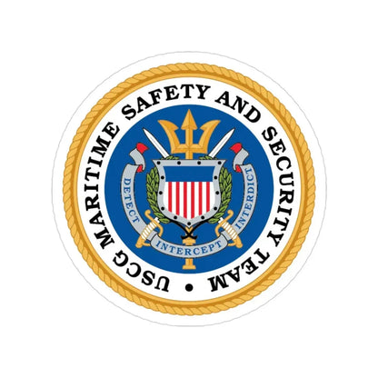CG Maritime Safety & Security Team (U.S. Coast Guard) Transparent STICKER Die-Cut Vinyl Decal 3 Inch - The Sticker Space