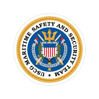 CG Maritime Safety & Security Team (U.S. Coast Guard) Transparent STICKER Die-Cut Vinyl Decal 4 Inch - The Sticker Space