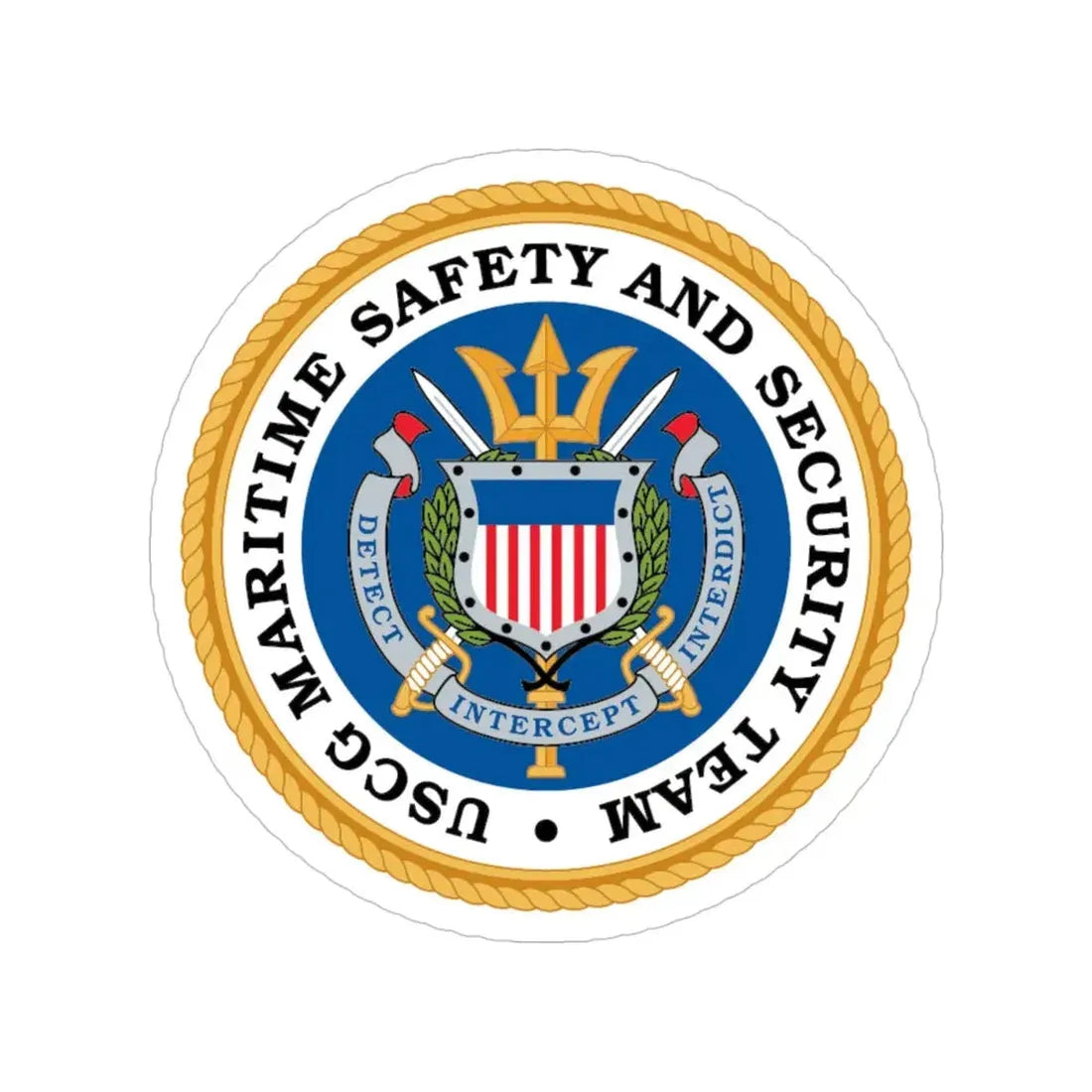 CG Maritime Safety & Security Team (U.S. Coast Guard) Transparent STICKER Die-Cut Vinyl Decal 4 Inch - The Sticker Space