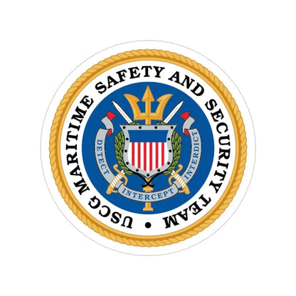 CG Maritime Safety & Security Team (U.S. Coast Guard) Transparent STICKER Die-Cut Vinyl Decal 4 Inch - The Sticker Space