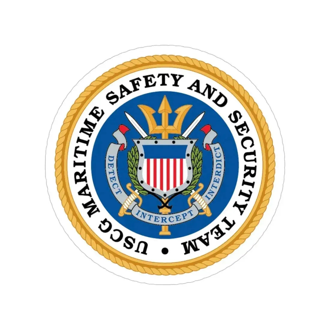 CG Maritime Safety & Security Team (U.S. Coast Guard) Transparent STICKER Die-Cut Vinyl Decal 5 Inch - The Sticker Space