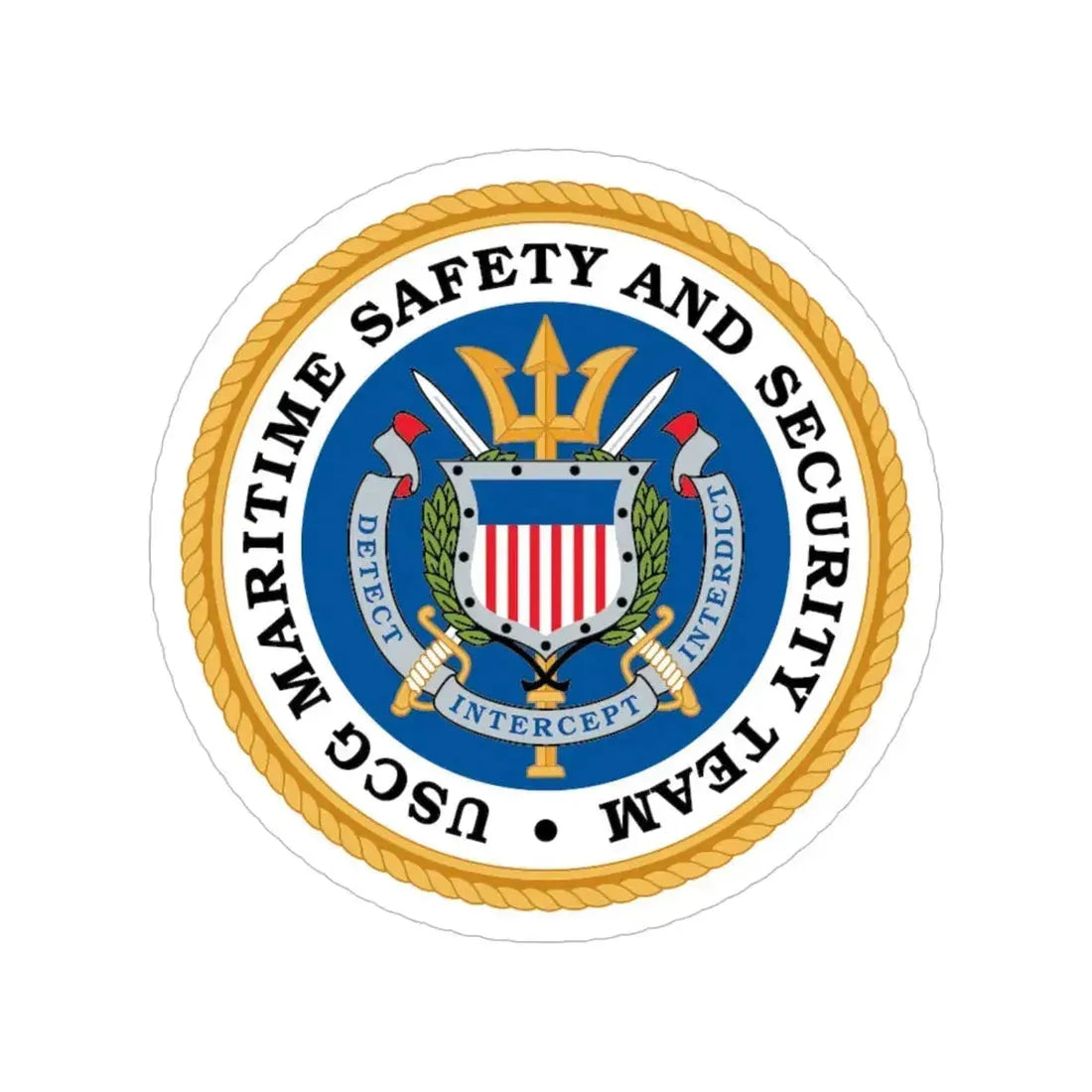 CG Maritime Safety & Security Team (U.S. Coast Guard) Transparent STICKER Die-Cut Vinyl Decal 6 Inch - The Sticker Space