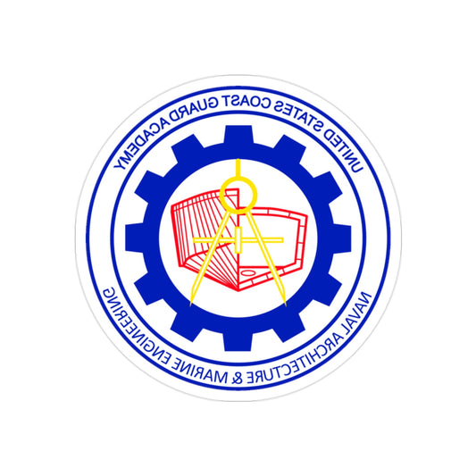 CG Naval Architecture & Marine Eng (U.S. Coast Guard) REVERSE PRINT Transparent STICKER-2 Inch-The Sticker Space