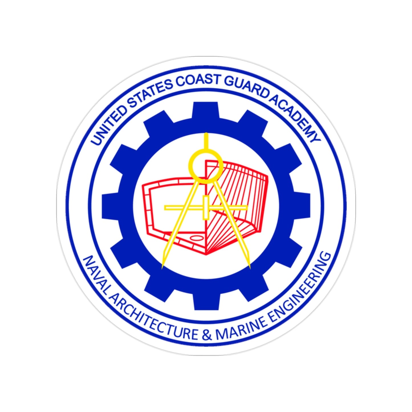 CG Naval Architecture & Marine Eng (U.S. Coast Guard) Transparent STICKER Die-Cut Vinyl Decal-2 Inch-The Sticker Space