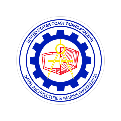 CG Naval Architecture & Marine Eng (U.S. Coast Guard) Transparent STICKER Die-Cut Vinyl Decal-3 Inch-The Sticker Space