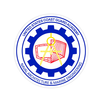 CG Naval Architecture & Marine Eng (U.S. Coast Guard) Transparent STICKER Die-Cut Vinyl Decal-4 Inch-The Sticker Space