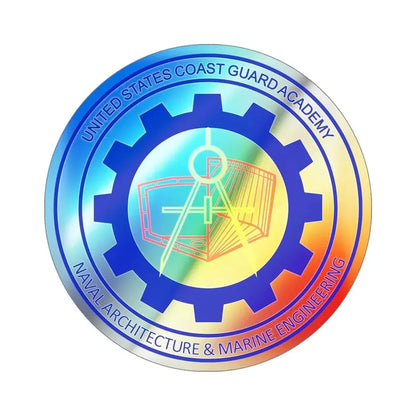 CG Naval Architecture & Marine Eng (U.S. Coast Guard) Holographic STICKER Die-Cut Vinyl Decal 5 Inch Holographic - The Sticker Space
