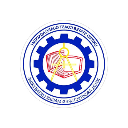CG Naval Architecture & Marine Eng (U.S. Coast Guard) REVERSE PRINT Transparent Die-Cut STICKER 3 Inch Die-Cut Transparent - The Sticker Space