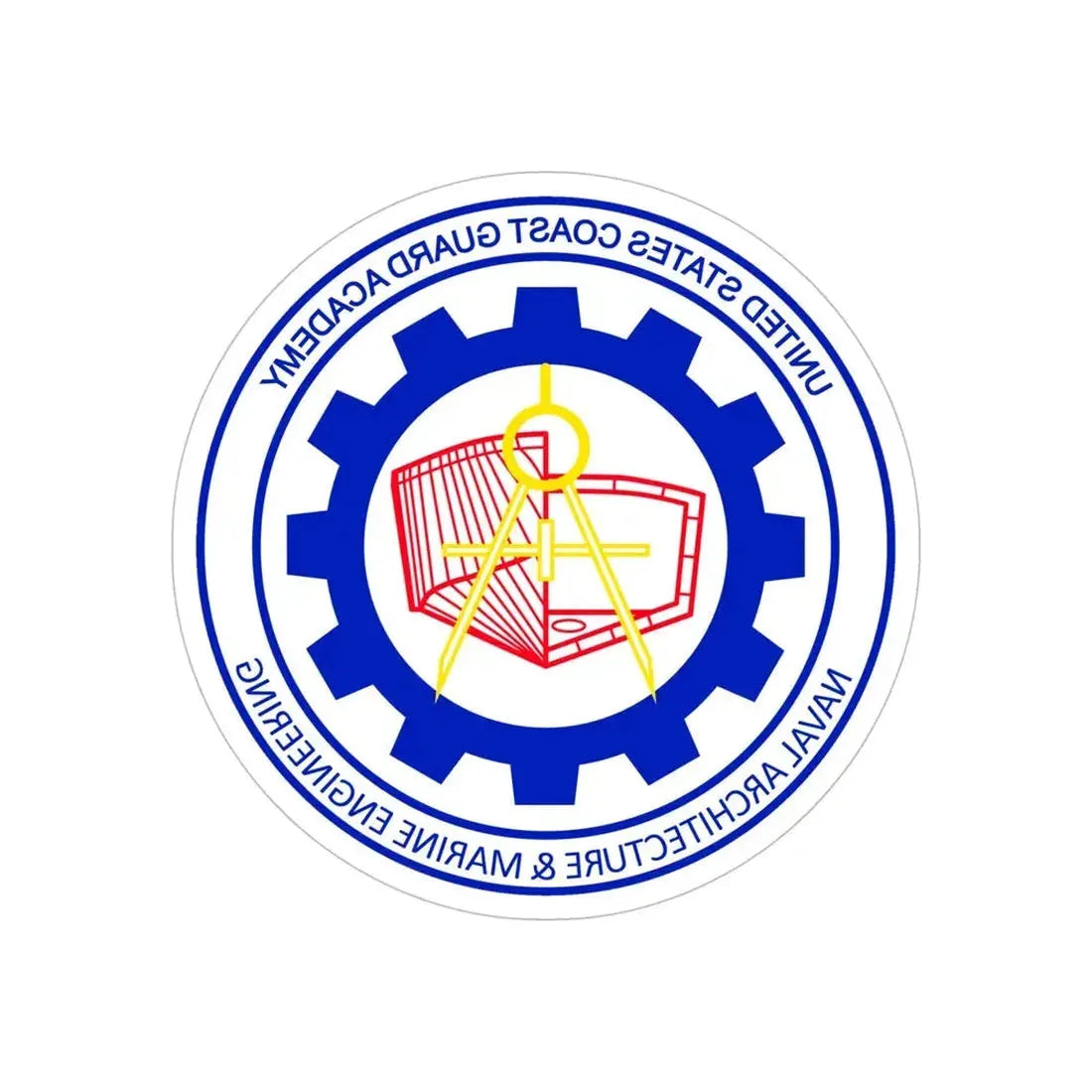 CG Naval Architecture & Marine Eng (U.S. Coast Guard) REVERSE PRINT Transparent Die-Cut STICKER 6 Inch Die-Cut Transparent - The Sticker Space