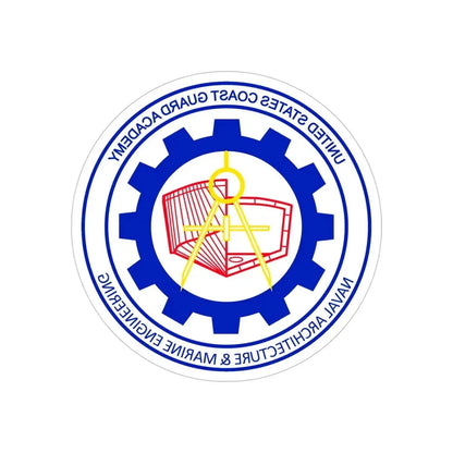 CG Naval Architecture & Marine Eng (U.S. Coast Guard) REVERSE PRINT Transparent Die-Cut STICKER 6 Inch Die-Cut Transparent - The Sticker Space