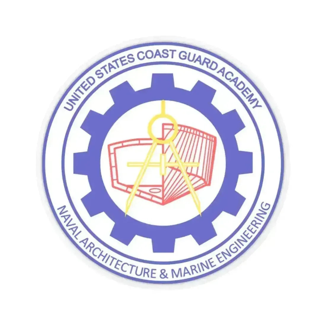 CG Naval Architecture & Marine Eng (U.S. Coast Guard) STICKER Vinyl Kiss-Cut Decal 2 Inch Transparent - The Sticker Space