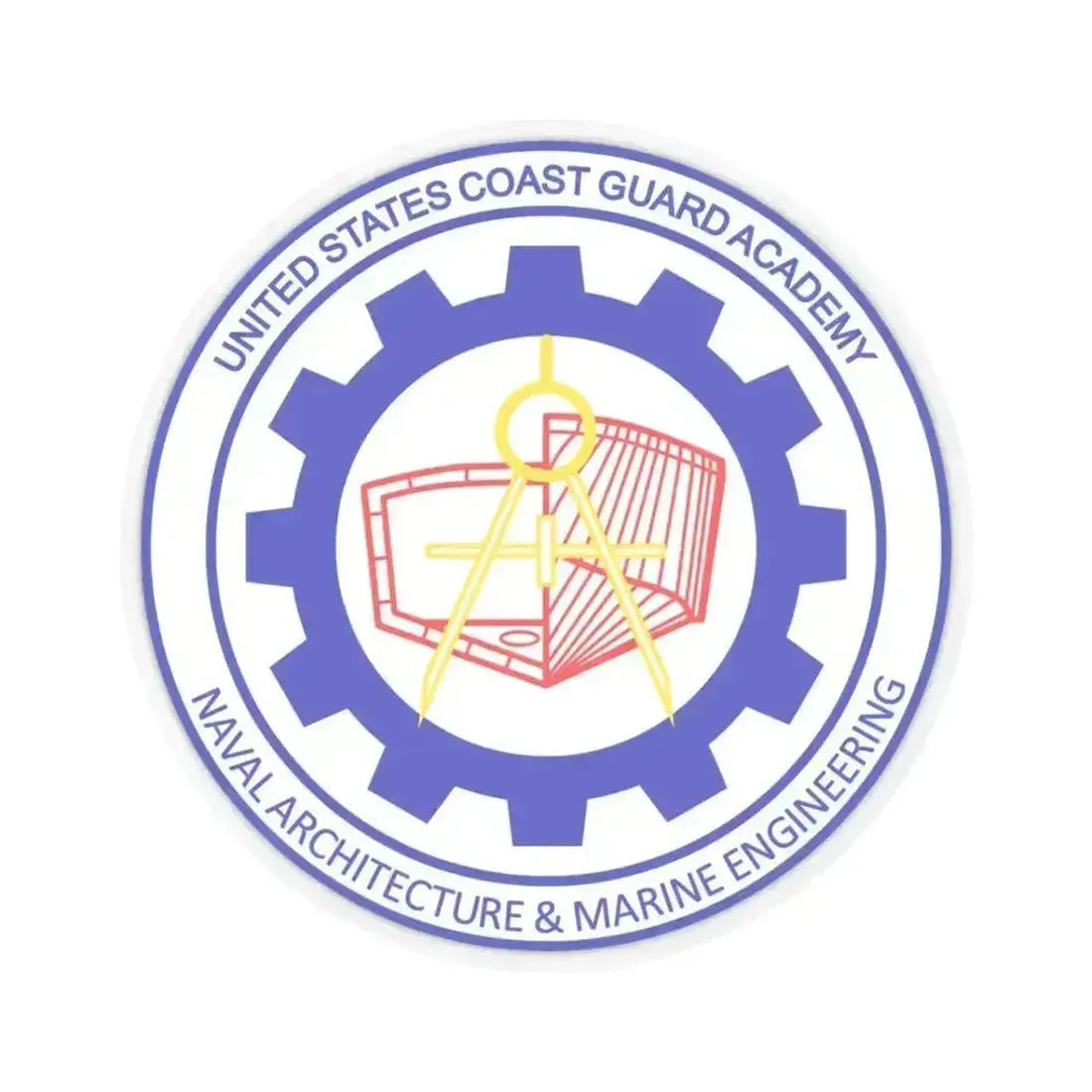 CG Naval Architecture & Marine Eng (U.S. Coast Guard) STICKER Vinyl Kiss-Cut Decal 3 Inch Transparent - The Sticker Space