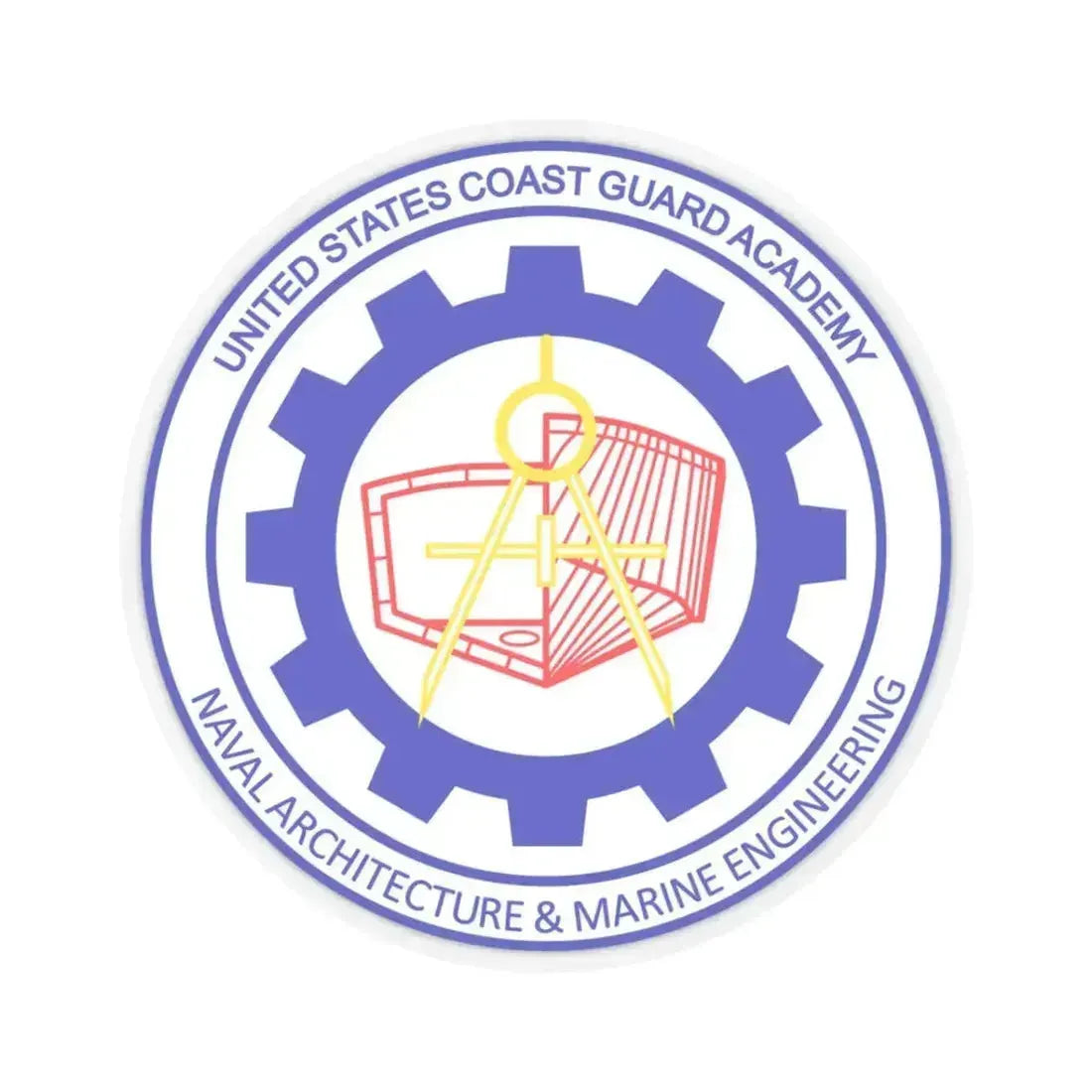 CG Naval Architecture & Marine Eng (U.S. Coast Guard) STICKER Vinyl Kiss-Cut Decal 3 Inch Transparent - The Sticker Space