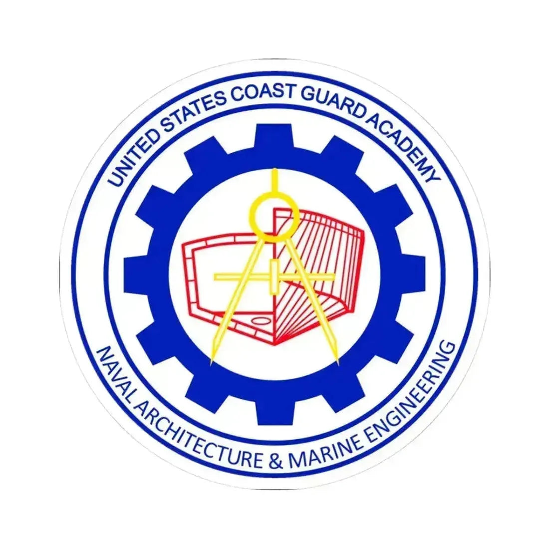 CG Naval Architecture & Marine Eng (U.S. Coast Guard) STICKER Vinyl Kiss-Cut Decal 3 Inch White - The Sticker Space