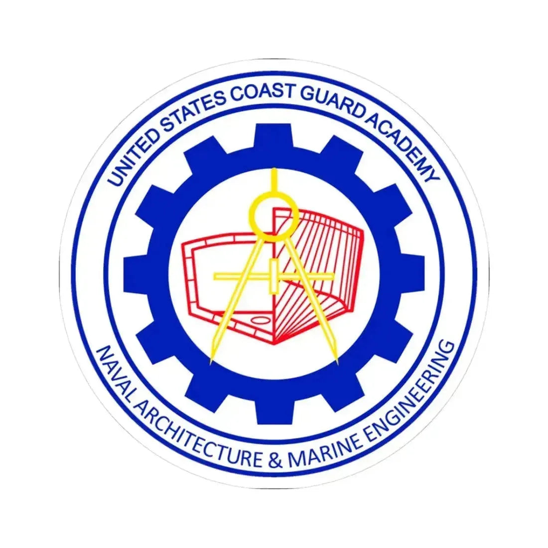 CG Naval Architecture & Marine Eng (U.S. Coast Guard) STICKER Vinyl Kiss-Cut Decal 3 Inch White - The Sticker Space