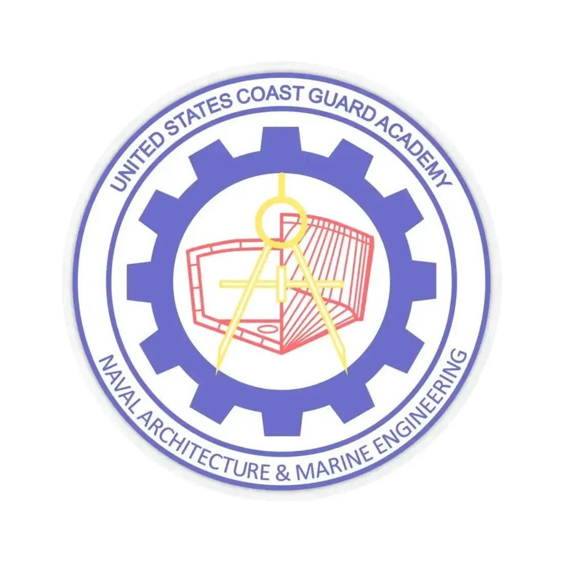 CG Naval Architecture & Marine Eng (U.S. Coast Guard) STICKER Vinyl Kiss-Cut Decal 6 Inch Transparent - The Sticker Space