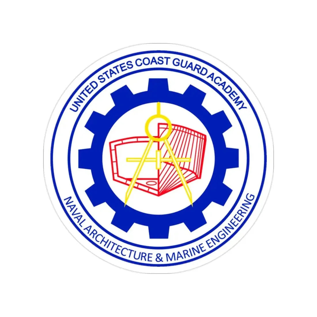 CG Naval Architecture & Marine Eng (U.S. Coast Guard) Transparent STICKER Die-Cut Vinyl Decal 2 Inch - The Sticker Space