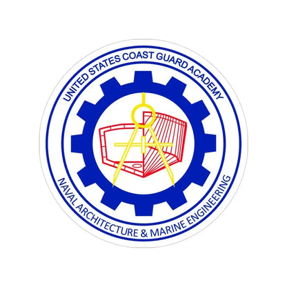 CG Naval Architecture & Marine Eng (U.S. Coast Guard) Transparent STICKER Die-Cut Vinyl Decal 3 Inch - The Sticker Space
