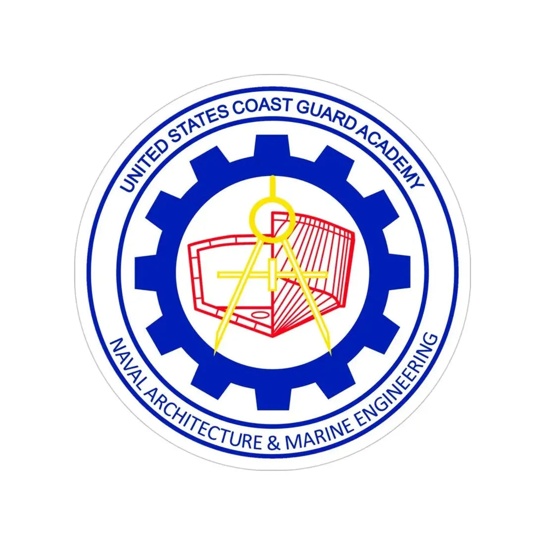 CG Naval Architecture & Marine Eng (U.S. Coast Guard) Transparent STICKER Die-Cut Vinyl Decal 4 Inch - The Sticker Space