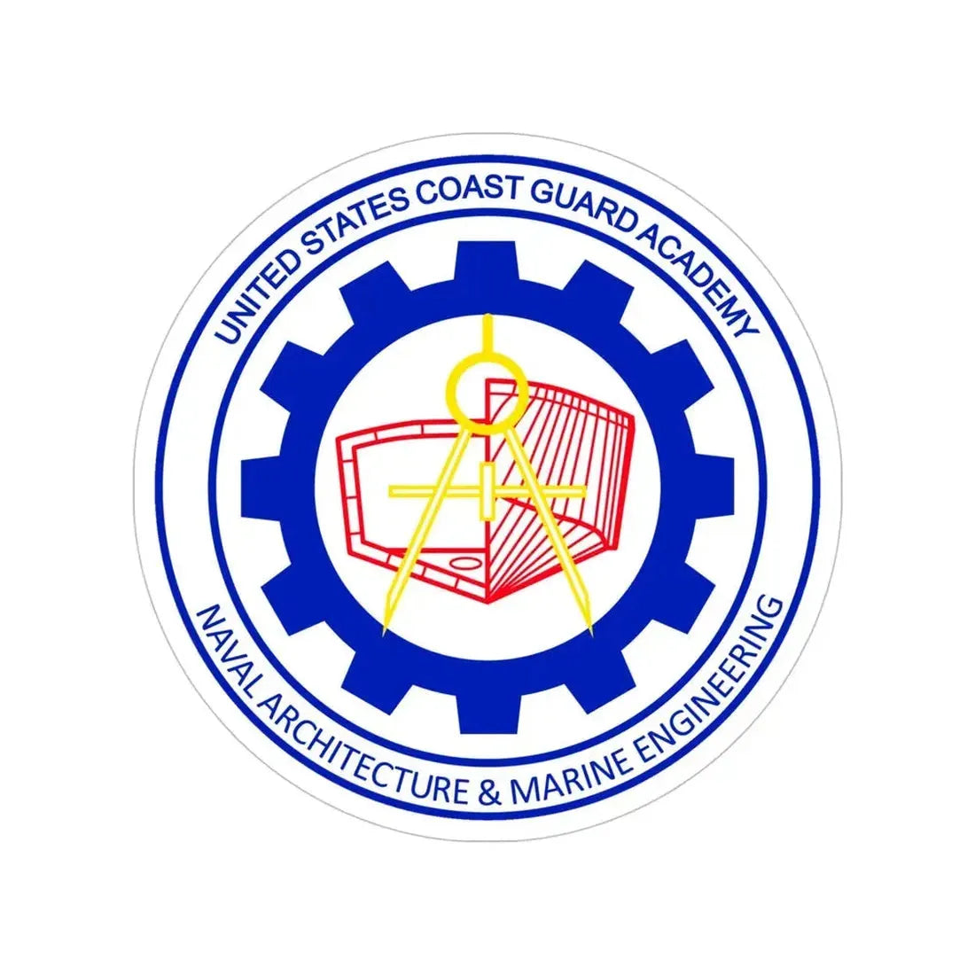 CG Naval Architecture & Marine Eng (U.S. Coast Guard) Transparent STICKER Die-Cut Vinyl Decal 5 Inch - The Sticker Space