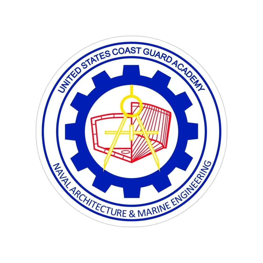 CG Naval Architecture & Marine Eng (U.S. Coast Guard) Transparent STICKER Die-Cut Vinyl Decal 6 Inch - The Sticker Space