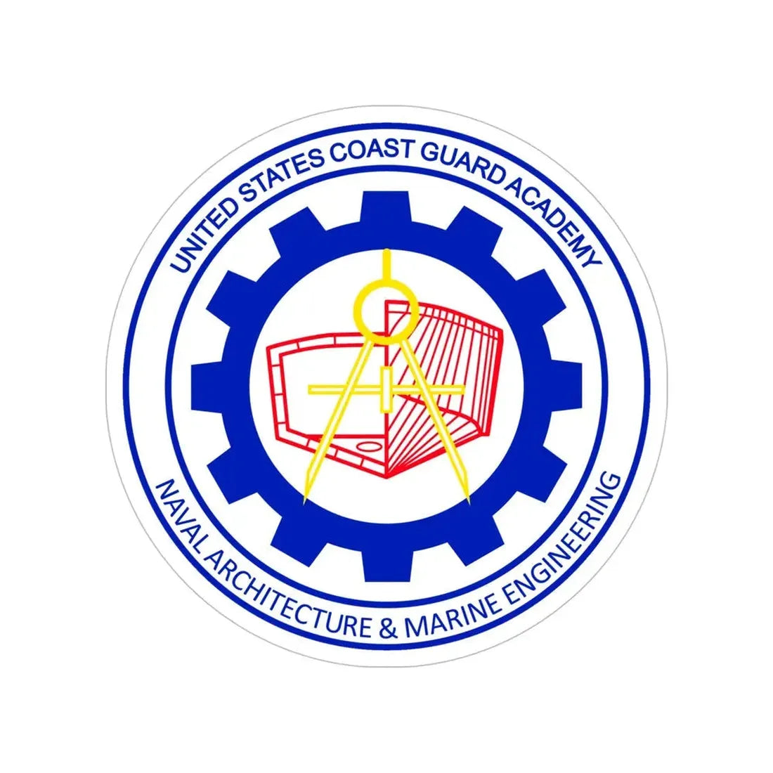 CG Naval Architecture & Marine Eng (U.S. Coast Guard) Transparent STICKER Die-Cut Vinyl Decal 6 Inch - The Sticker Space