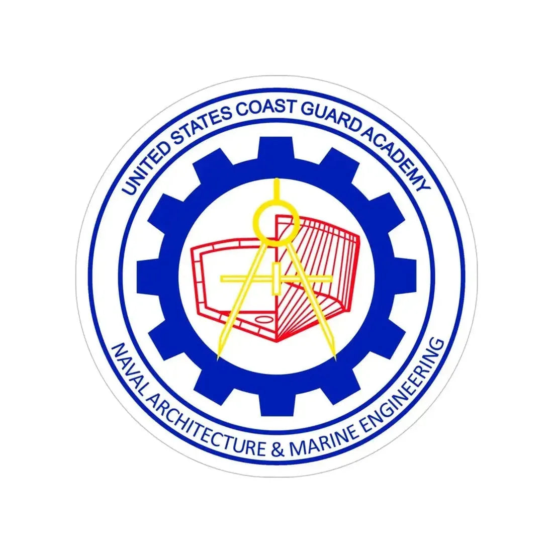 CG Naval Architecture & Marine Eng (U.S. Coast Guard) Transparent STICKER Die-Cut Vinyl Decal - The Sticker Space