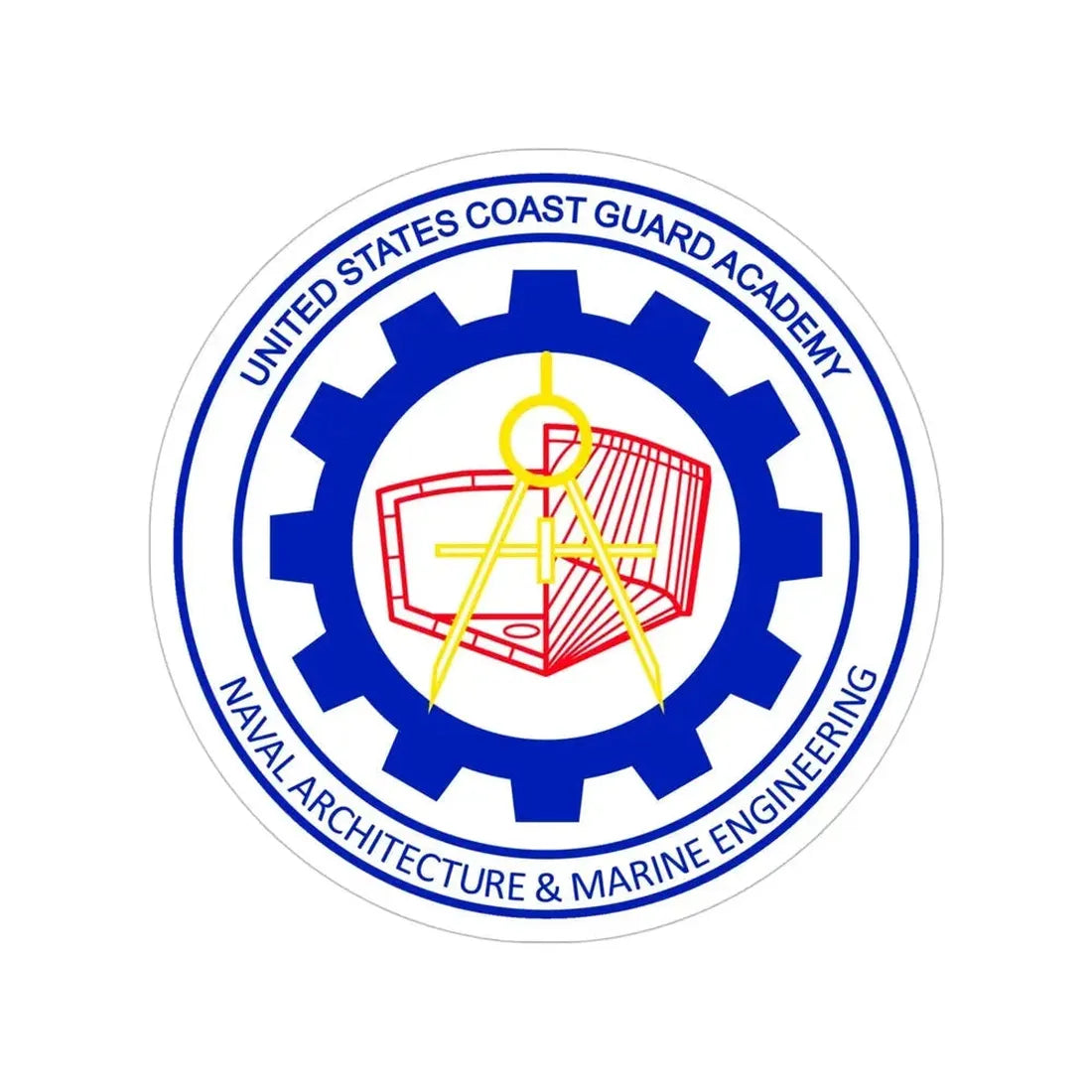 CG Naval Architecture & Marine Eng (U.S. Coast Guard) Transparent STICKER Die-Cut Vinyl Decal - The Sticker Space