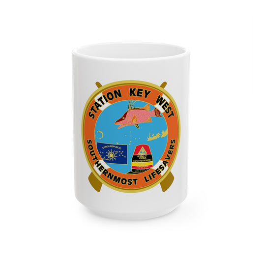 CG Station Key West (U.S. Coast Guard) White Coffee Mug-15oz-The Sticker Space