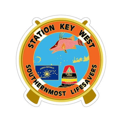 CG Station Key West (U.S. Coast Guard) STICKER Vinyl Die-Cut Decal 4 Inch - The Sticker Space