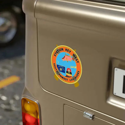 CG Station Key West (U.S. Coast Guard) Transparent STICKER Die-Cut Vinyl Decal - The Sticker Space