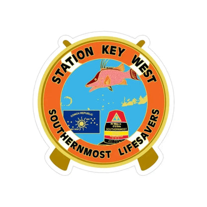 CG Station Key West (U.S. Coast Guard) Transparent STICKER Die-Cut Vinyl Decal - The Sticker Space