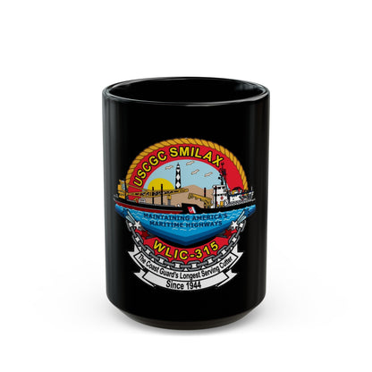 CGC Smilax WLIC 315 (U.S. Coast Guard) Black Coffee Mug-15oz-The Sticker Space