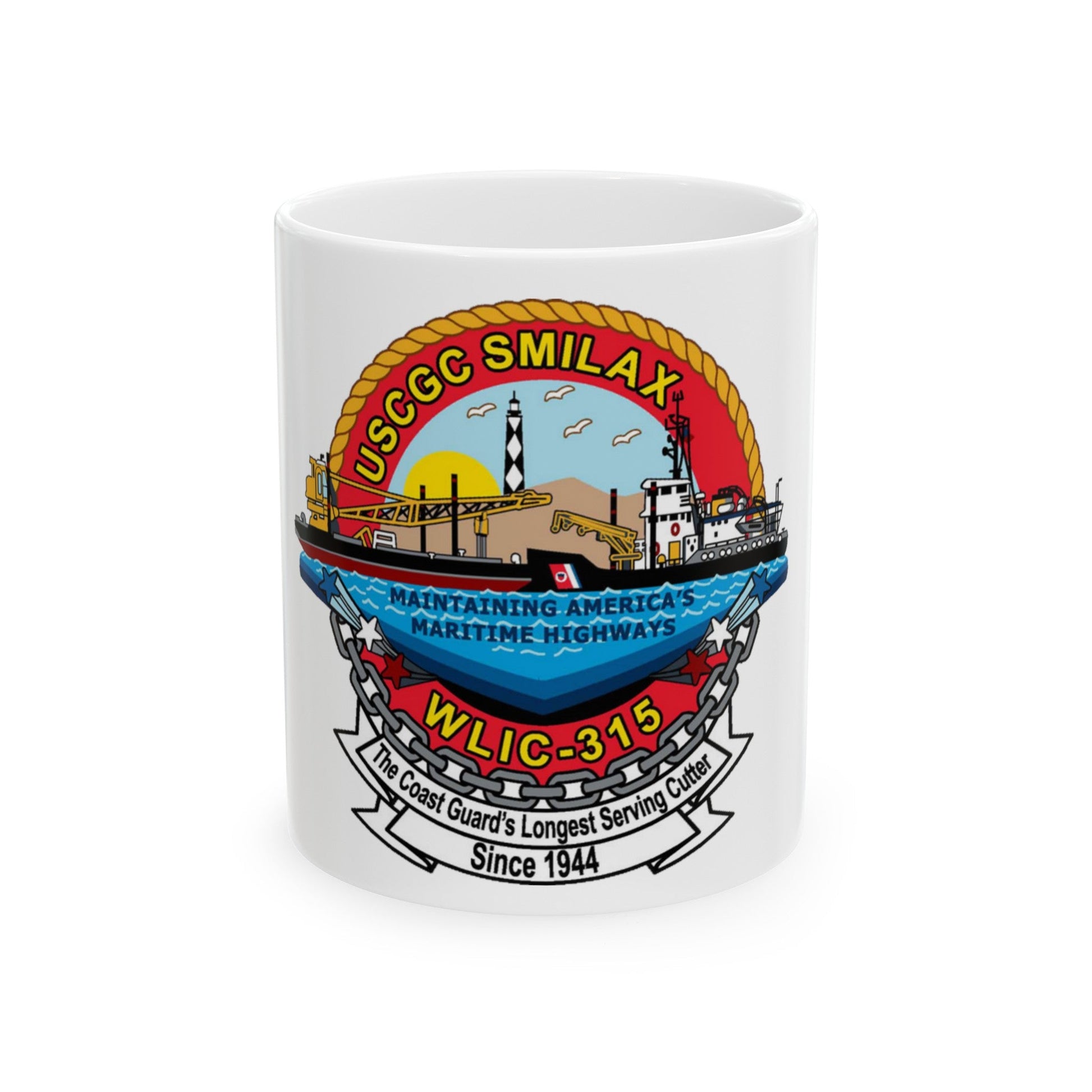 CGC Smilax WLIC 315 (U.S. Coast Guard) White Coffee Mug-11oz-The Sticker Space