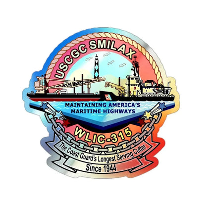 CGC Smilax WLIC 315 (U.S. Coast Guard) Holographic STICKER Die-Cut Vinyl Decal 2 Inch Holographic - The Sticker Space