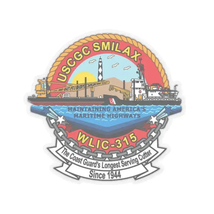 CGC Smilax WLIC   315 (U.S. Coast Guard) STICKER Vinyl Kiss-Cut Decal 2 Inch Transparent - The Sticker Space