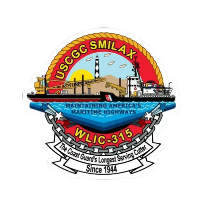 CGC Smilax WLIC   315 (U.S. Coast Guard) STICKER Vinyl Kiss-Cut Decal 2 Inch White - The Sticker Space