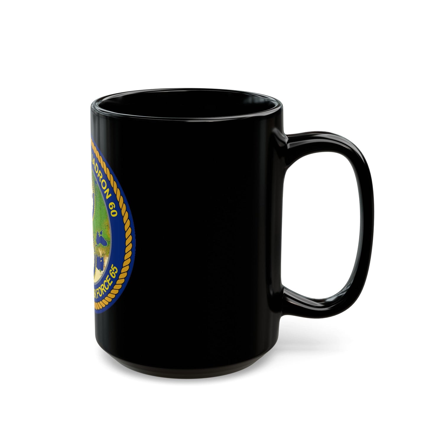 CGLO DESRON 60 CTF 65 Destroyer Squadron 60 and Command Task Force 65 Rota Spain (U.S. Navy) Black Coffee Mug-The Sticker Space