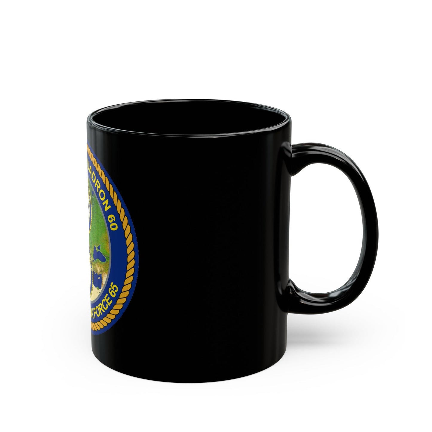 CGLO DESRON 60 CTF 65 Destroyer Squadron 60 and Command Task Force 65 Rota Spain (U.S. Navy) Black Coffee Mug-The Sticker Space