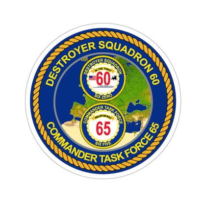 CGLO DESRON 60 CTF 65 Destroyer Squadron 60 and Command Task Force 65 Rota Spain (U.S. Navy) STICKER Vinyl Die-Cut Decal-3 Inch-The Sticker Space